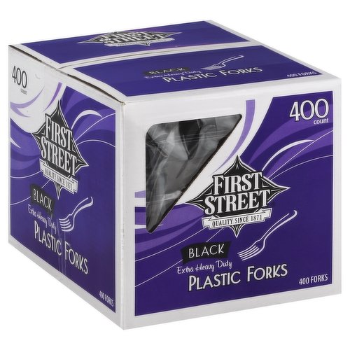 First Street Extra Heavy Duty Black Forks